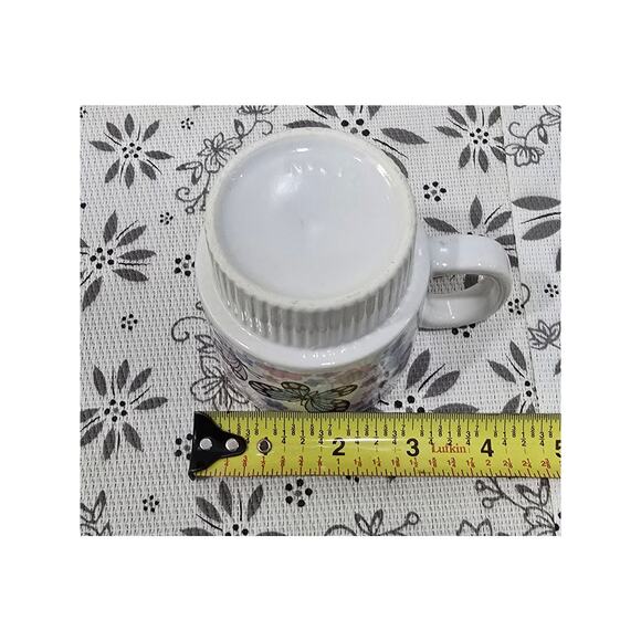 Vintage 1970s Butterfly Mugs Set of 4 Made in Japan – Retro Flower Power Design - Picture 13 of 13